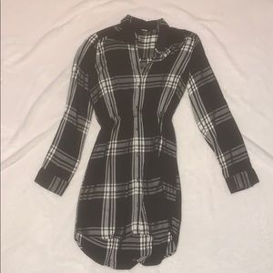Black and white flannel dress
